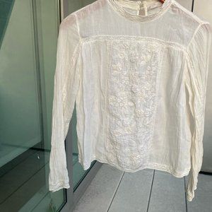 Zara Trafaluc Collection Embroidered Blouse